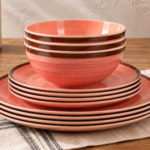 Lightweight RV Dinnerware | Stackable Camping Dish Set for Campers